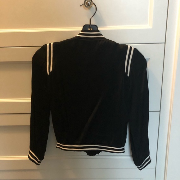 Girls’ Blank NYC Black and white-striped jacket - Picture 2 of 4